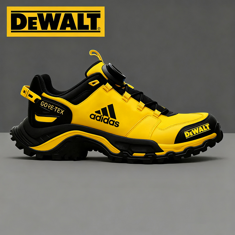 Wodoodporne i oddychające buty robocze i turystyczne męskie marki Adidas® i DEWALT idealnie nadają się do pracy i aktywności na świeżym powietrzu.