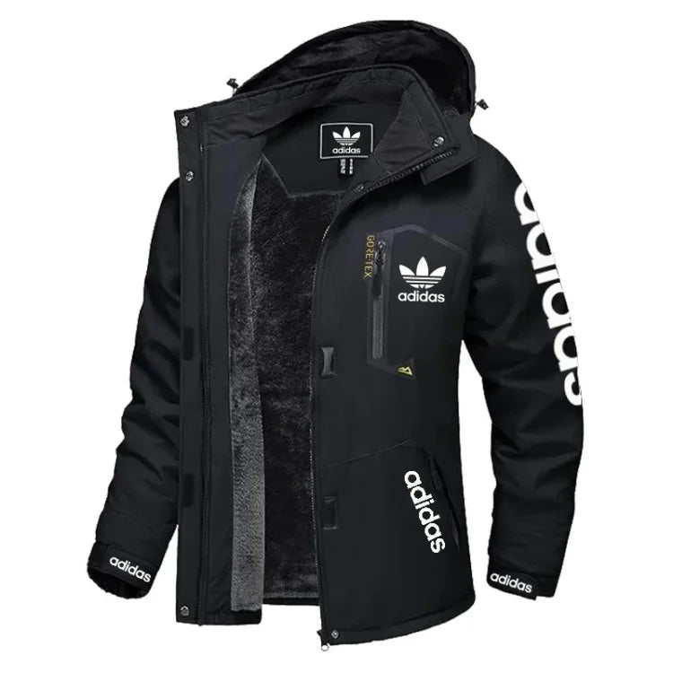 Męska wodoodporna i wiatroszczelna ocieplana kurtka z kapturem Adidas